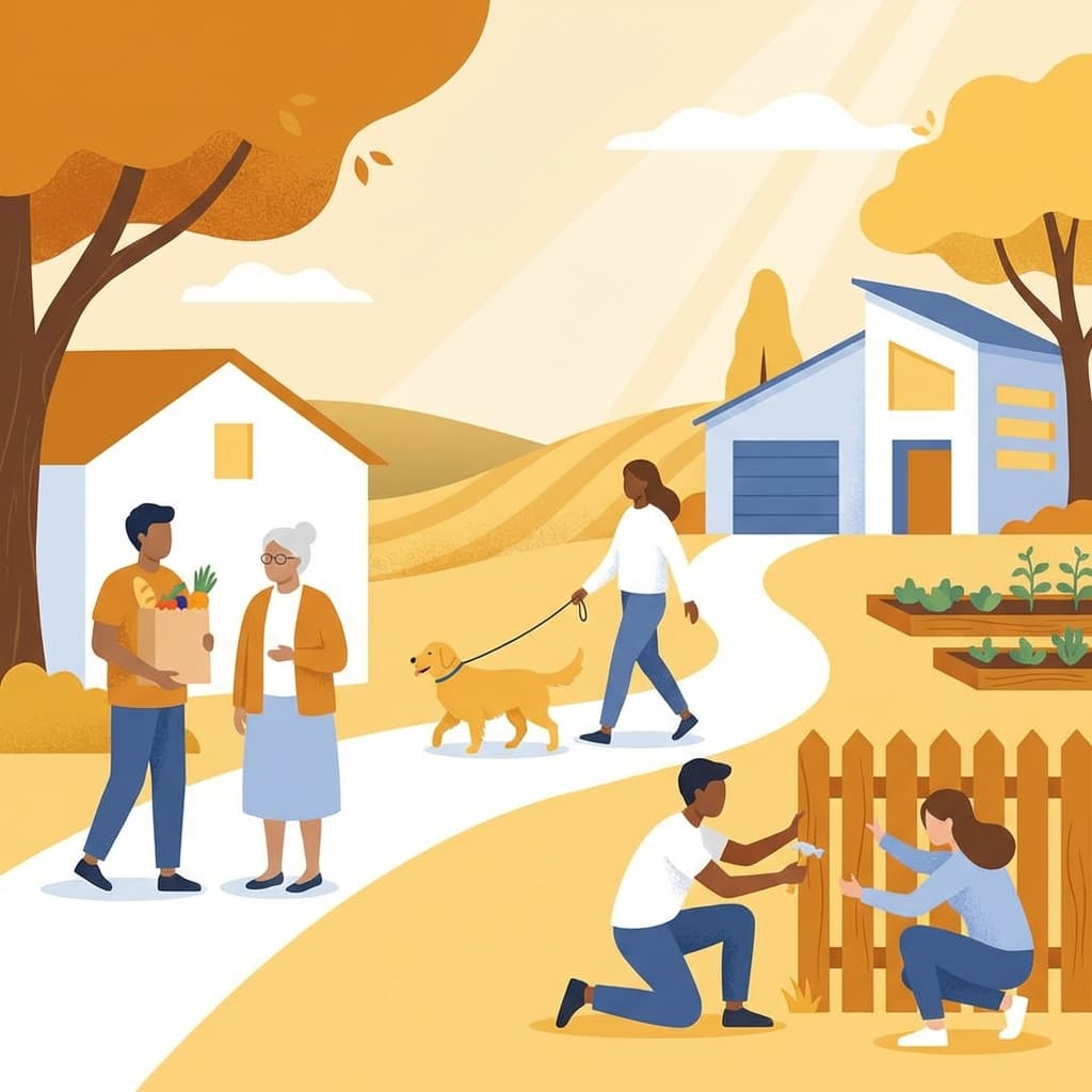 Nachbarn helfen Nachbarn